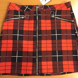 Red and black skirt